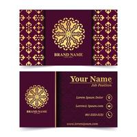 Luxury  business card with ornament logo vector