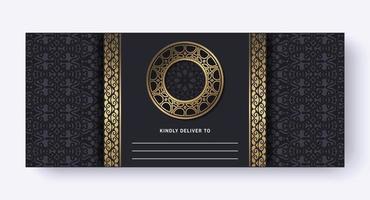 Luxury mandala invitation card design vector