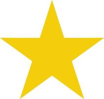 star vector icon on white background. flat rank. yellow favorite symbol.