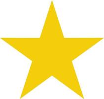 icono de vector de estrella sobre fondo blanco. rango plano. símbolo favorito amarillo.