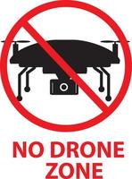 vuelos de drones prohibidos en el área tailandesa. no hay señal de zona de drones. sin vuelo. vector