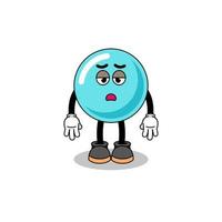 bubble cartoon with fatigue gesture vector