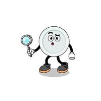 Mascot of plate searching vector