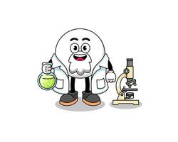 Mascot of speech bubble as a scientist vector