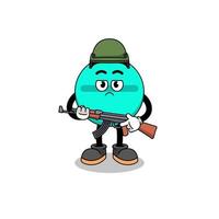 Cartoon of medicine tablet soldier vector