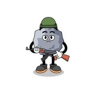 Cartoon of stone soldier vector