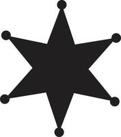 icono de la estrella del sheriff sobre fondo blanco. estilo plano.icono de estrella del sheriff para el diseño de su sitio web, logotipo, aplicación, interfaz de usuario. símbolo de la estrella del sheriff. signo de estrella de sheriff negro. vector