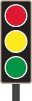 traffic light icon on white background. traffic light sign. flat style design. vector