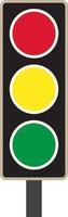 traffic light icon on white background. traffic light sign. flat style design. vector