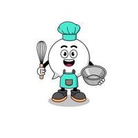 Illustration of speech bubble as a bakery chef vector