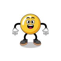 egg yolk cartoon with surprised gesture vector