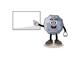 stone illustration doing a presentation vector