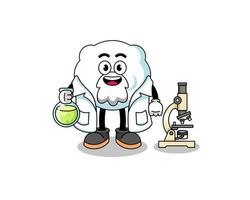 Mascot of cloud as a scientist vector