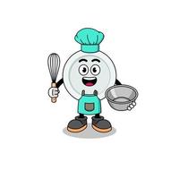 Illustration of plate as a bakery chef vector