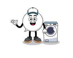 speech bubble illustration as a laundry man vector