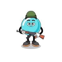 Cartoon of bubble soldier vector