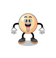 soy bean cartoon with surprised gesture vector