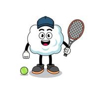 cloud illustration as a tennis player vector