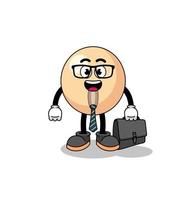 soy bean mascot as a businessman vector