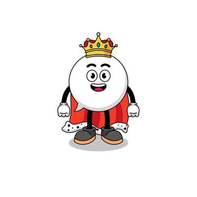 Mascot Illustration of speech bubble king