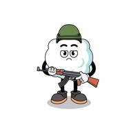Cartoon of cloud soldier vector