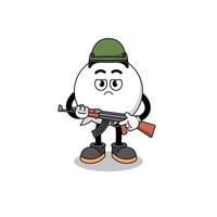 Cartoon of speech bubble soldier vector