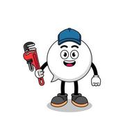 speech bubble illustration cartoon as a plumber vector