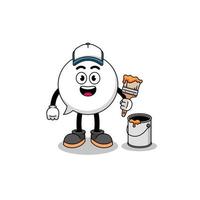 Character mascot of speech bubble as a painter vector