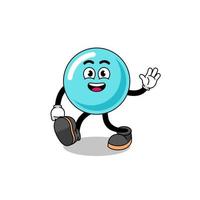 bubble cartoon walking vector