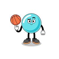 bubble illustration as a basketball player vector