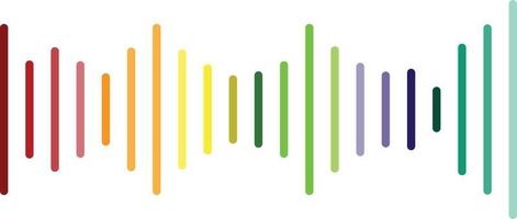 logotipo de sonido de volumen. señal de sonido de volumen. símbolo de logotipo de ondas de audio de colores. vector
