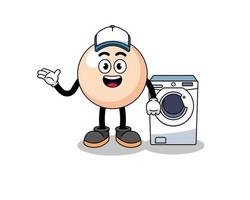 pearl illustration as a laundry man vector