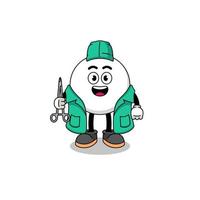 Illustration of speech bubble mascot as a surgeon vector