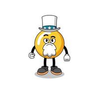 Illustration of egg yolk cartoon with i want you gesture vector