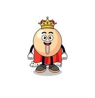 Mascot Illustration of soy bean king vector