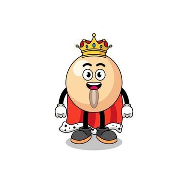 Mascot Illustration of soy bean king