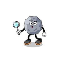 Mascot of stone searching vector