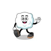 cloud cartoon walking vector