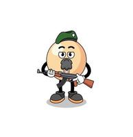 Character cartoon of soy bean as a special force vector