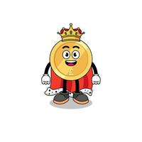 Mascot Illustration of pound sterling king vector