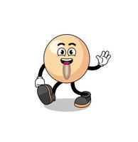 soy bean cartoon walking vector