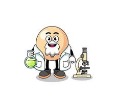 Mascot of soy bean as a scientist vector