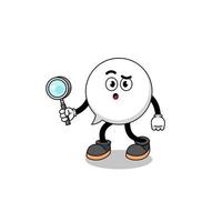 Mascot of speech bubble searching vector