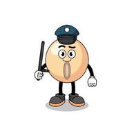 Cartoon Illustration of soy bean police vector