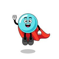 bubble cartoon with flying superhero vector