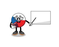 Mascot cartoon of czech republic teacher vector