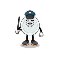 Cartoon Illustration of plate police vector