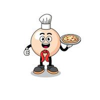 Illustration of pearl as an italian chef vector