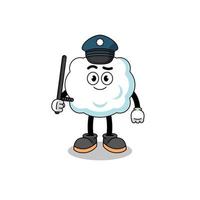 Cartoon Illustration of cloud police vector