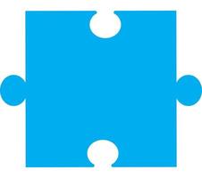 puzzle piece icon on white background. puzzle piece sign. blue puzzle piece for apps and websites. vector